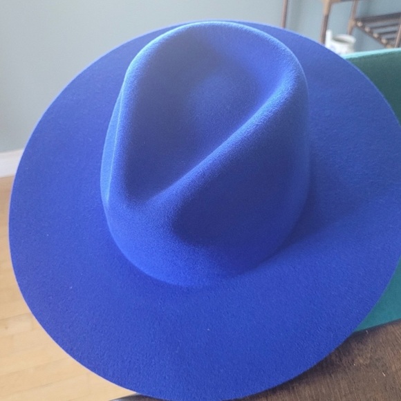 Unmuted-Ibiza Royal Blue Wide-Brim Hat - Picture 7 of 11